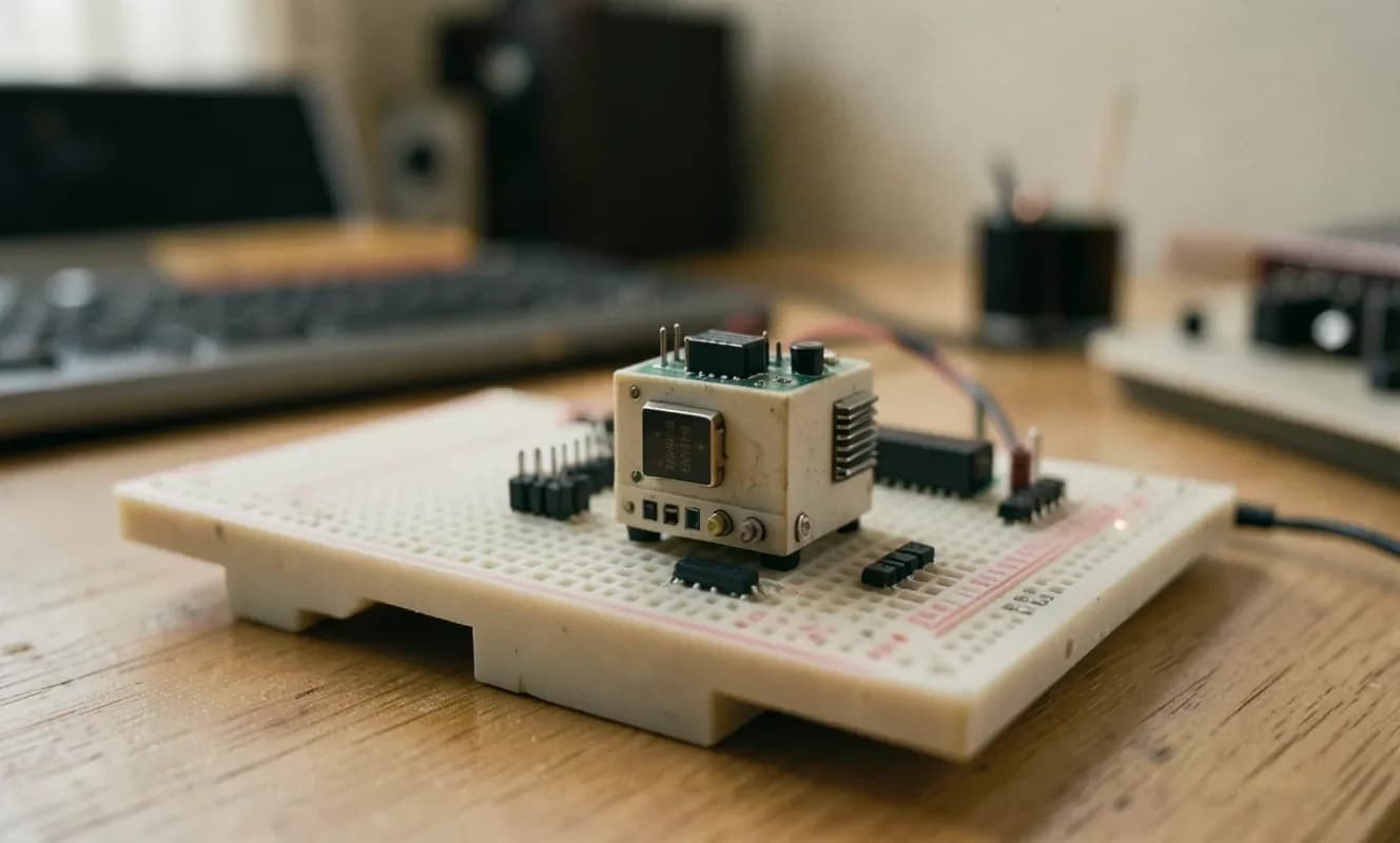 Construcción de un módem de 75 baudios usando componentes discretos
