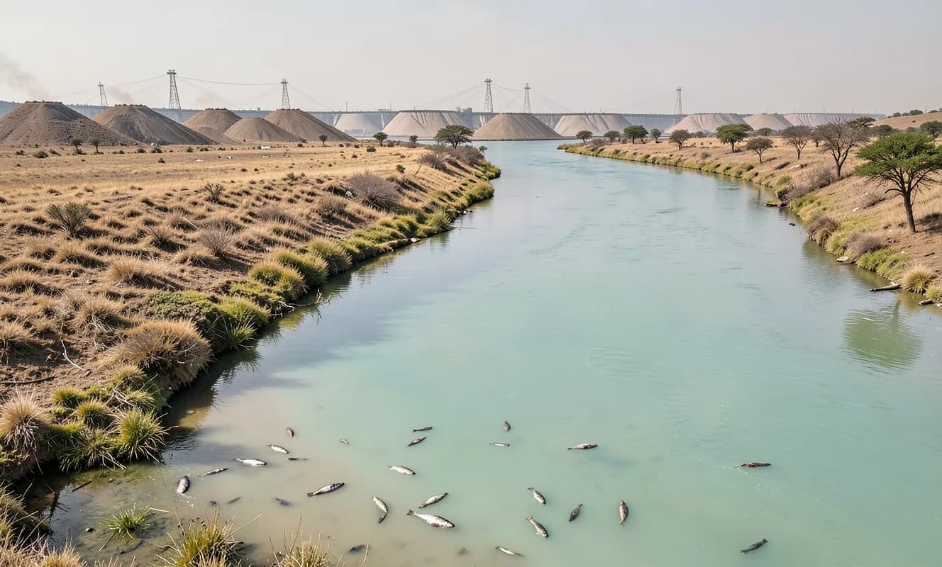 Zambiya'da Vedanta madeni kimyasal sızıntısı: Kafue Nehri kirleniyor, balıklar ölüyor