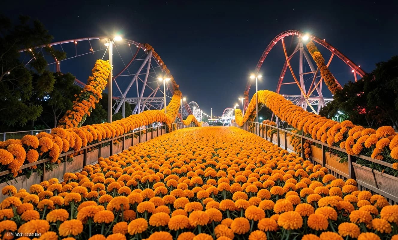 En Tokyo Disney Sea, 'Remember Me' Mundo 'La Fiesta de la Familia' Abierto: Flores de Cempasúchil Iluminan el Puente