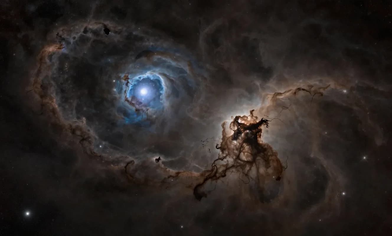 Cepheus Flare moleküler bulut kompleksi APOD'de: Hayalet ve İris Nebulalarının görüntüleri