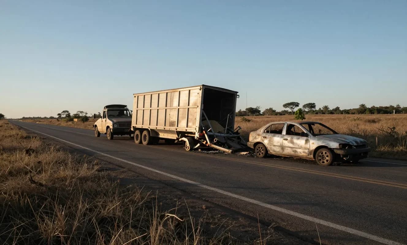 ブラジル中部で穀物トレーラーが外れ乗用車に衝突、グアラニー族7人死亡