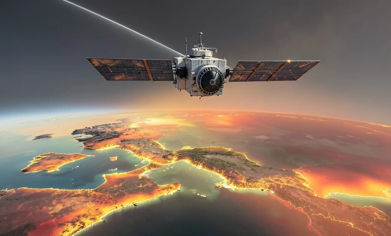 ESA yetkilisi Avrupa'nın rekor kırıcı sıcak dalgalarını gösteren uydu görüntüsünü paylaştı