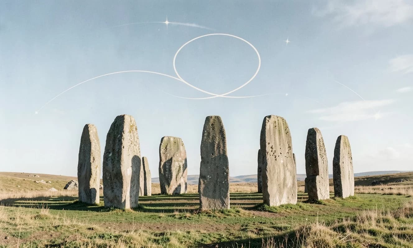 Callanish Taşları Üzerinde Analemma: Güneş'in Yıllık Yörüngesinin 8 Şeklinde İzleri