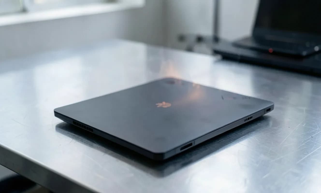 Oyuncu, oyun laptopunu metal masaya koyarak sıcaklığını 15°C'ye kadar düşürdü