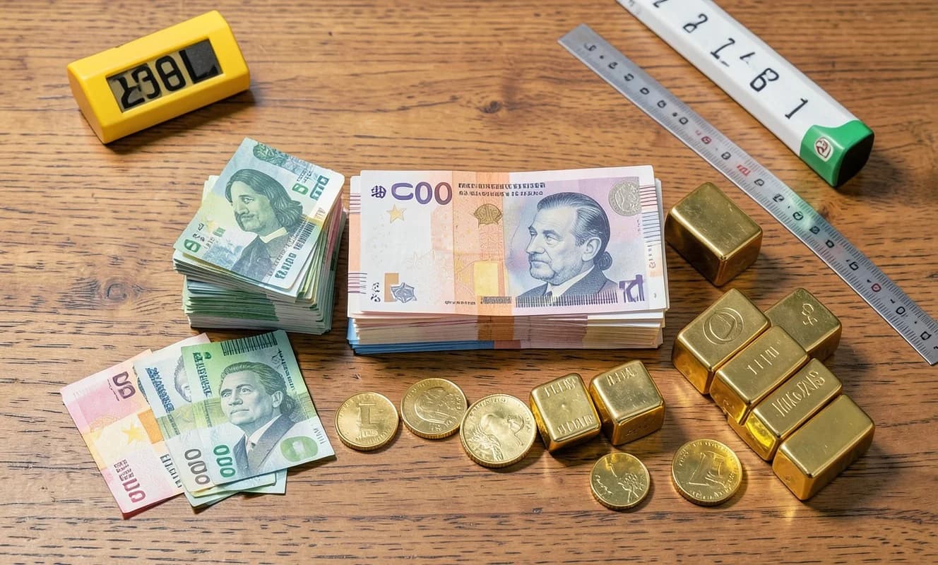 Mersin'de yolsuzluk soruşturmasında 257 bin euro, 4 kg külçe altın ve silah ele geçirildi