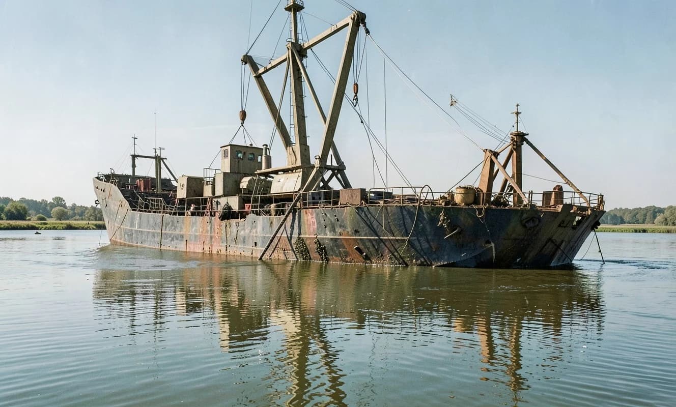 SS Richard Montgomery masts çıkarılarak patlama riski azaltıldı