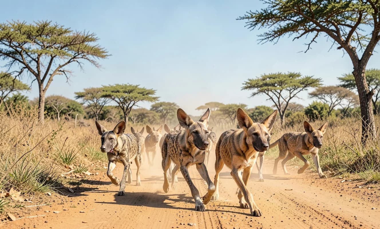 Zambiya yabani köpekleri 4.000 kilometre yol alarak en uzun Afrika memeli hareketi kaydetti