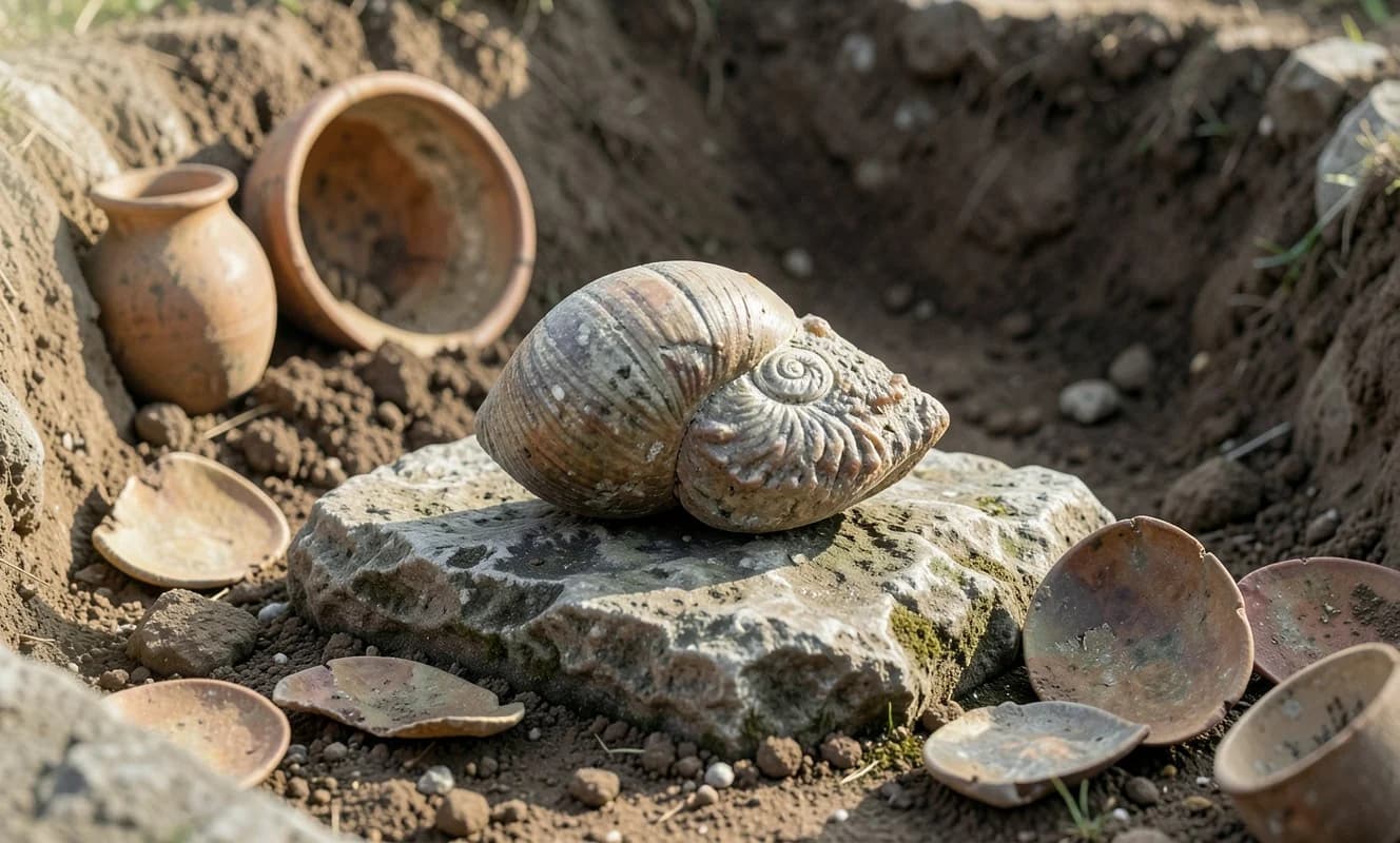 Külhöyük İnsanları 66 Milyon Yıllık Salyangoz Fosilini Taşımış