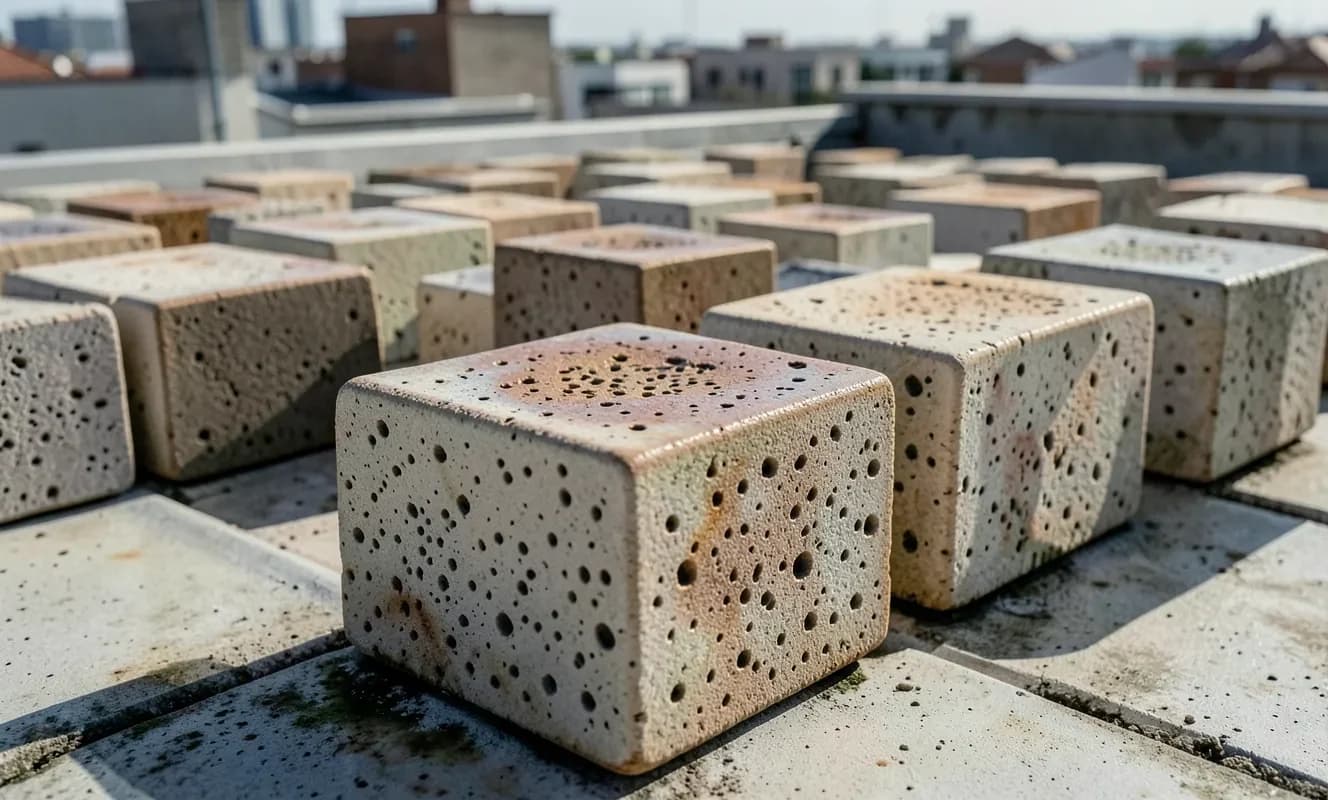 Elektriksiz ve soğutucu olmadan 3D yazılı seramik küpler odaları 12.6°F soğutuyor