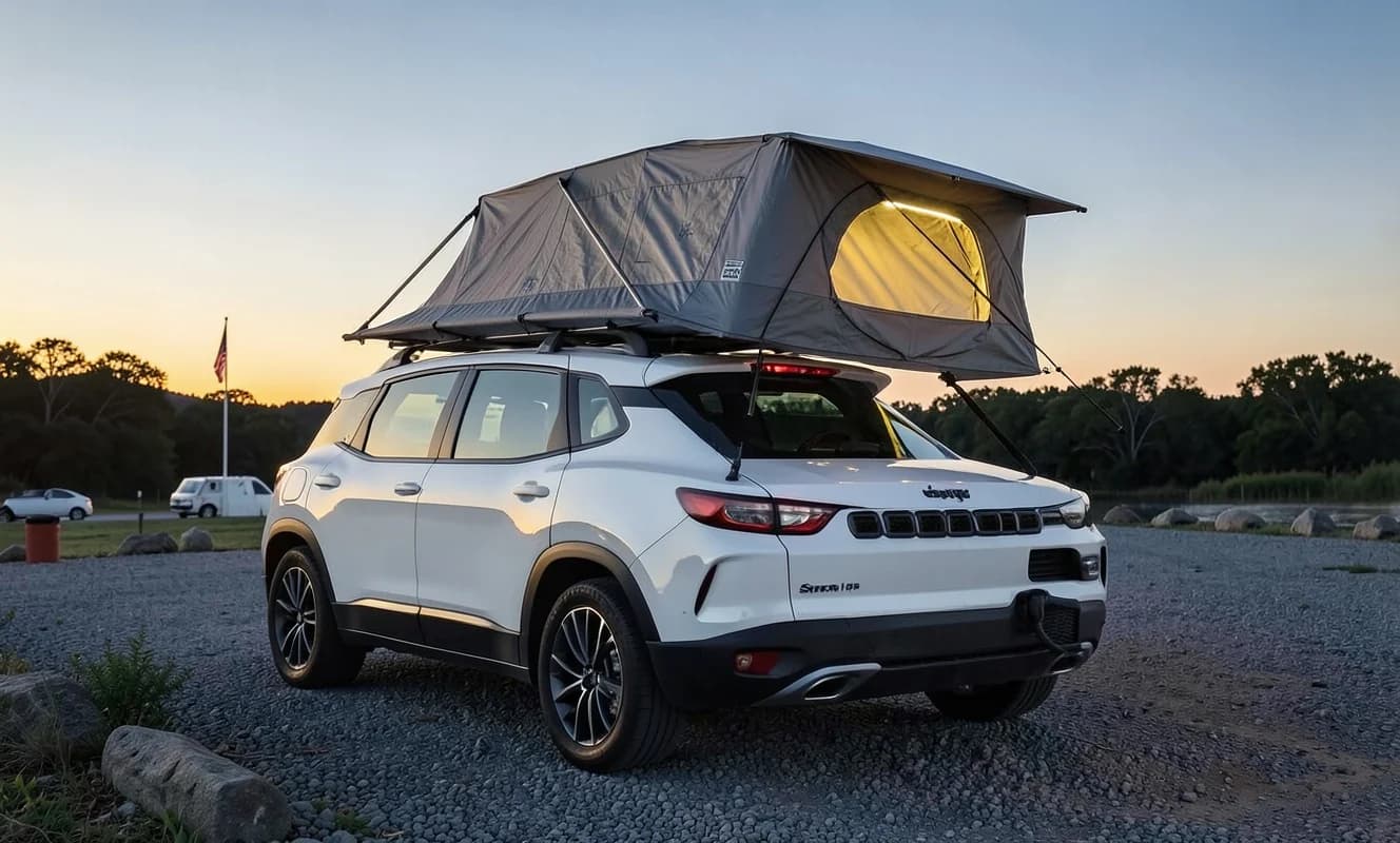 Jeep Compass'a Snow Peak çatı çadırı eklendi: 50 adetlik 'Field Style Edition' satışa çıktı