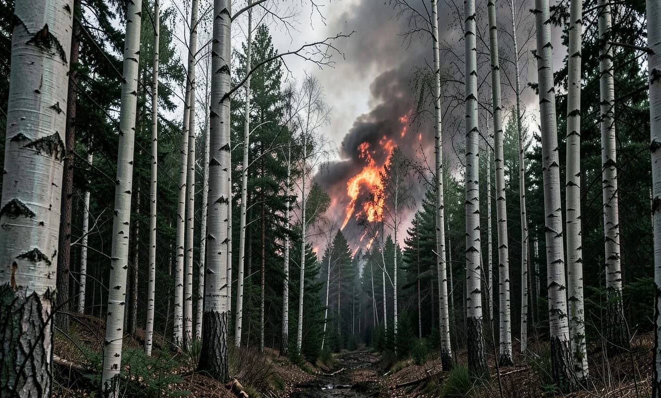 Los árboles de álamo actúan como barrera natural contra incendios