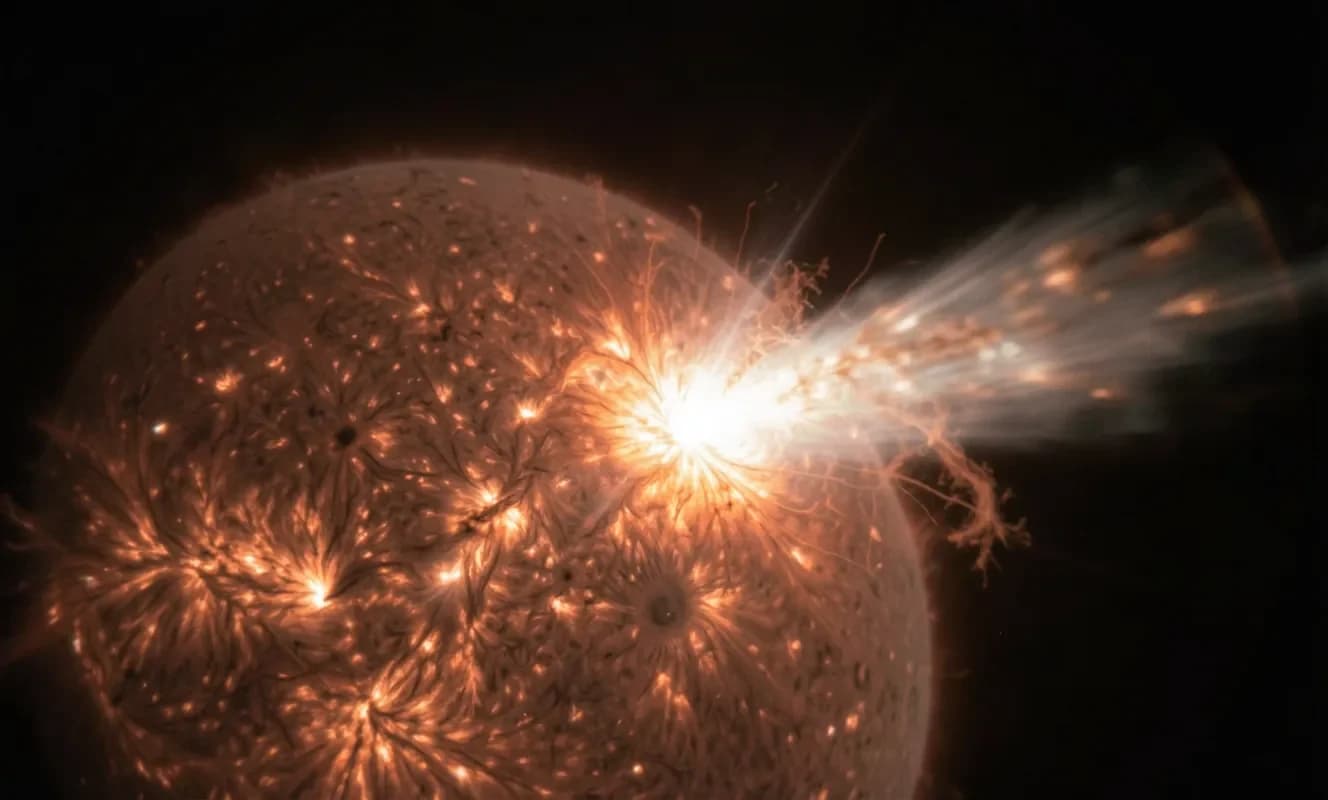 Güneş'ten Güçlü bir Solar Flare ve CME Dünya'ya Doğru