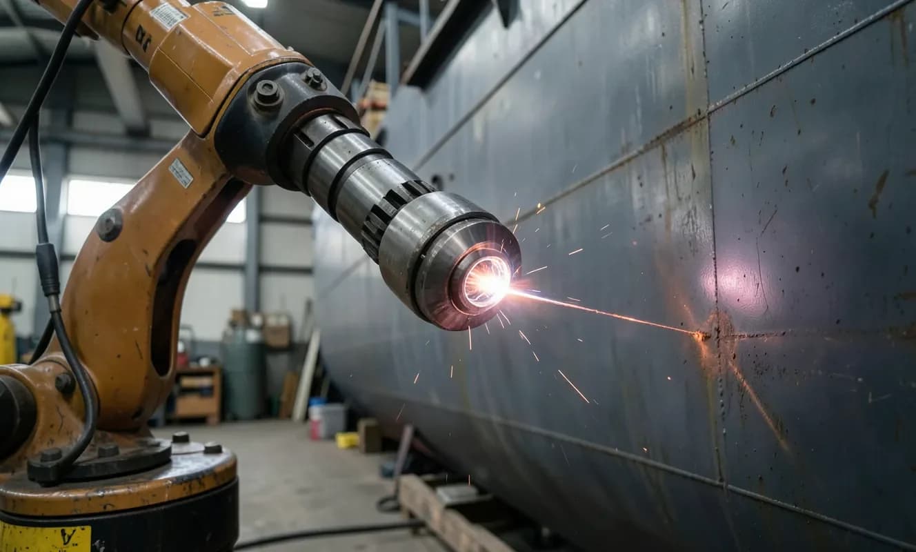 Fabricante de buques de la Armada de EE.UU. prueba soldadura inteligente que escanea piezas y las ajusta automáticamente en tiempo real