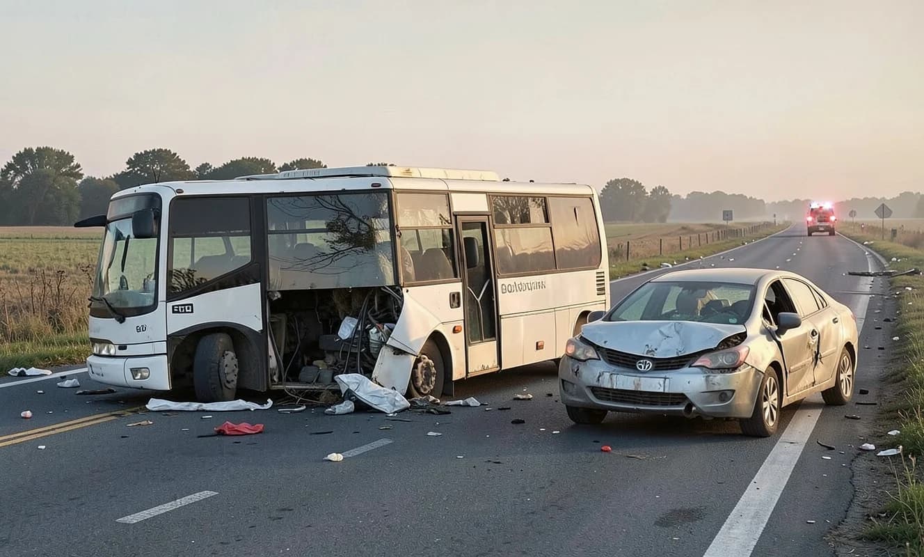 Gaziantep'te yolcu midibüsü ile otomobil çarpıştı: 7 ölü, 16 yaralı